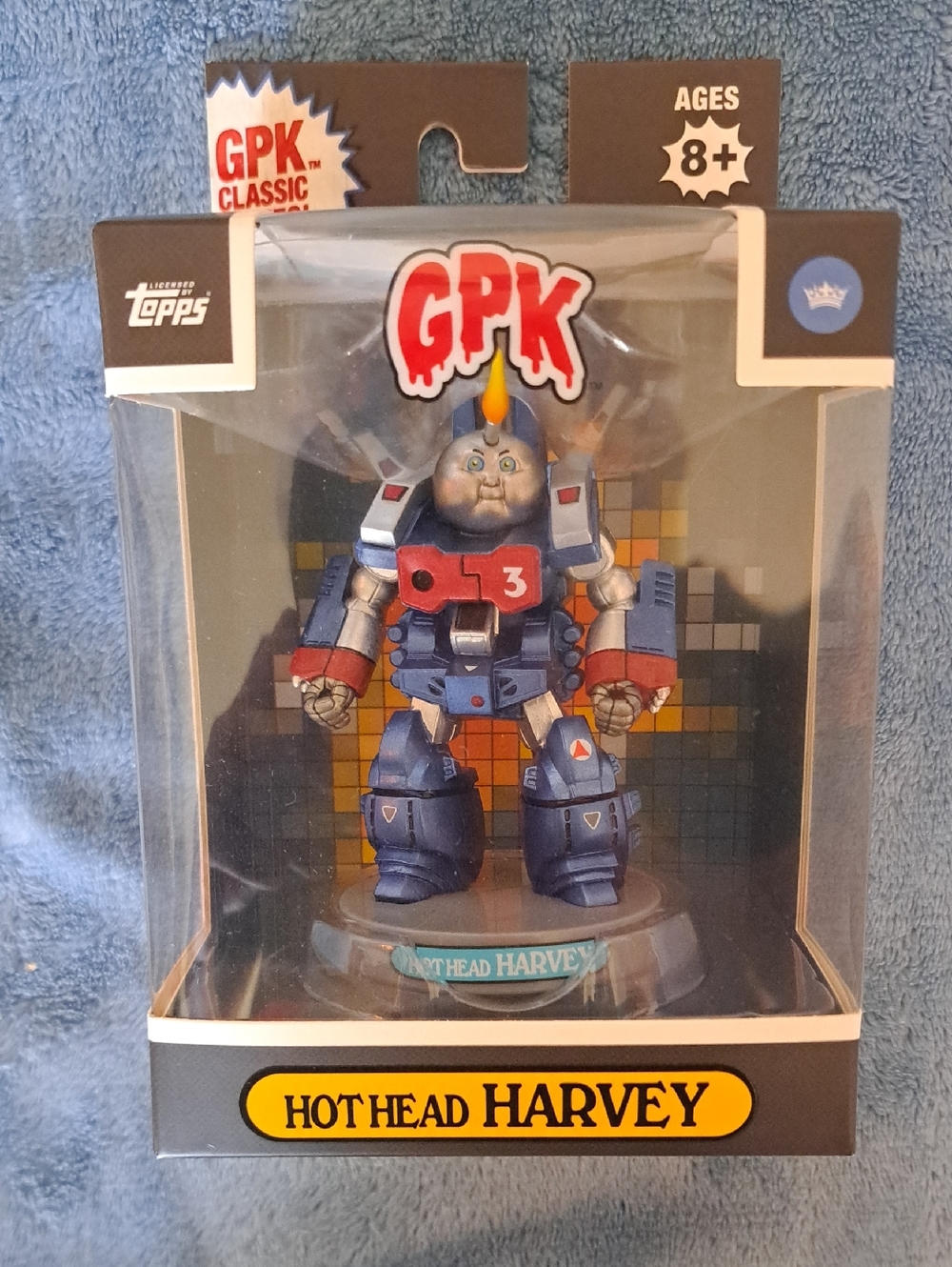 Topps GPK Hot Head Harvey Figure in Blue and Red